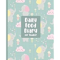 Daily Food Diary for Toddler: Food Journal for Tracking Kids' Meals - Keep a Daily Record of What Your Child Eats for Breakfast, Lunch, Dinner, and ... Groups Eaten - Elephants and Clouds Cover