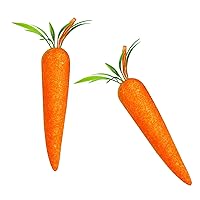 Set of 2/6 Easter Carrot Decorations Large and Small Size Fine Craftsmanship Ornament Perfect for Indoor and Outdoor Use Easter Party Supplies