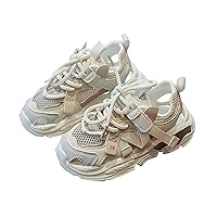 Baby Mesh Shoes Summer Kid Lace Up Breathable Lightweight Running Sneakers Child Hollow Soft Non Slip Sport Shoes