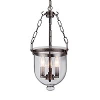 Warehouse of Tiffany RL8153BG Coastal Hontiveria Clear Glass 8 inch Black with Brushed Gold Chandelier