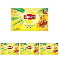 Lipton Decaffeinated Black Tea, 50 Count (Pack of 4)