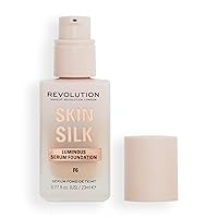 Revolution Beauty, Skin Silk Serum Foundation, Light to Medium Coverage, Lightweight & Radiant Finish, Contains Hyaluronic Acid, F6 - Light Skin Tones, 0.77 Fl. Oz.
