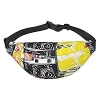 Camera Pattern Fanny Packs for Women Men Waist Packs Bag Crossbody Belt Bag for Workout Running Travelling