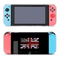 Britain American Flag Fashion Separable Case Compatible with Switch Anti-Scratch Dockable Hard Cover Grip Protective Shell