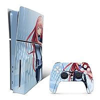 MightySkins Skin Compatible with Playstation 5 Slim Disk Edition Bundle - Anime Spy | Protective, Durable, and Unique Vinyl Decal wrap Cover | Easy to Apply | Made in The USA