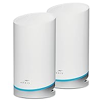 ARRIS SURFboard mAX W121 Tri-Band Mesh Wi-Fi 6 System, AX6600 Speeds up to 6.6 Gbps, Coverage up to 5,500 sq ft, 4.8 Gbps Backhaul, Two 1 Gbps Ports per Node, Alexa Support