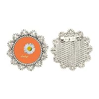 euan italy daisies naive silver flower brooch hook pin breastpin