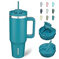 BJPKPK Insulated Tumblers With Handle And Straw 40 oz Stainless Steel Tumbler Cups With Lid,Laguna