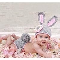 Newborn Monthly Baby Photo Props Cute Handmade Knitted Costume for Boys Girls Photography Clothes Set