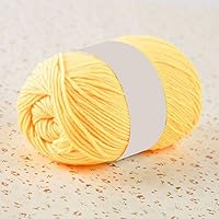 50g Hand Knitting Crochet Craft DIY Soft Comfortable Solid Color Woolen Yarn Elegant Simple Yarn, Soft Comfortable Yellow