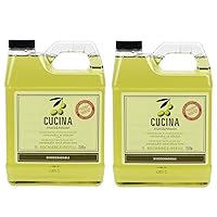 Cucina Purifying Hand Wash Refill, 33.8 Oz Plastic Jug (2, Coriander and Olive Tree)