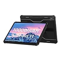 OUKITEL Rugged Tablet Android 11, RT1 10.1 Inch 10000 mAh Battery Tablet,4GB RAM 64GB ROM 1TB Expandable,16+16MP Camera FHD+ Waterproof Tablet, 4G Dual SIM,GPS, OTG, BT5.0