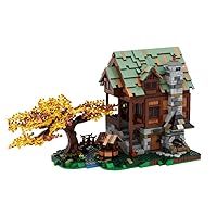 Old Blacksmith's Shop Building Set, Creative Castle House Model Toy Construction Set, Village Building Blocks for Adults Kids to Build, Collectible Display in Home or Workshop, 2729PCS