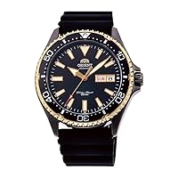 Orient Mens Analogue Japanese Automatic Watch with Rubber Strap RA-AA0005B19B, Silicone Black Gold, 40mm, Strap