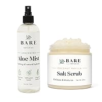 Bare Botanics Aloe Vera Mist + Coconut Vanilla Body Salt Scrub