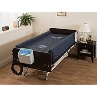 Alternating Pressure Bariatric Mattress for Hospital Beds with Pump and Built in Guard Rails - Low Air Loss, Quilted Nylon Cover - 80