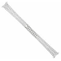 Ewatchparts 13MM 18K WHITE GOLD DIAMOND CENTER PRESIDENT WATCH BAND COMPATIBLE WITH ROLEX 26MM DATEJUST