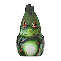 Sling Bag for Women Men Welcome Frog Cross Chest Bag Diagonally Casual Fashion Travel Hiking Daypack