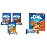 Pure Protein Bars, High Protein, Nutritious Snacks to Support Energy & Bars, High Protein, Nutritious Snacks to Support Energy, Low Sugar, Gluten Free