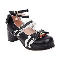 Girl Wedge Gorgeous Princess Shoes Lace Up Pu Material Bow Decorated Thick Heels High Heels Saltwater Sandals for