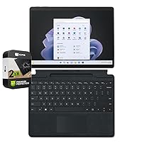 Microsoft QEZ00018 Surface Pro 9 13 inch Touch Tablet, Intel i5 8GB/256GB Graphite (Renewed) Bundle Surface Pro Signature Keyboard Black and 2 YR CPS Enhanced Protection Pack