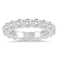 AGS Certified Diamond Eternity Band in 14K White Gold (3.20-3.80 CTW)
