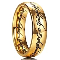 King Will 7mm 8mm One Ring for Men Lord Rings Magic Power Rings Silver Titanium Rings Wedding Band for Men Women Comfort Fit Sipnner Ring High Polished