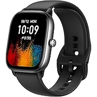 Amazfit GTS 4 Mini Smart Watch for Women Men, Alexa Built-in, GPS, Fitness Tracker with 120+ Sport Modes, 15-Day Battery Life, Heart Rate Blood Oxygen Monitor, Android Phone iPhone Compatible-Black