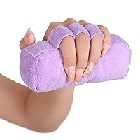 Finger Contracture Cushion, Finger Splitter Separator & Hand Exerciser, Palm Hand Grip & Comfortable Therapy Ball for Cramps and Recovery (Purple)