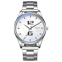 Men's Wrist Watches, Analog Quartz Watch for Men, Luxury Casual Classic Men's Watch with Stainless Steel Strap