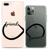 Matching Couple Cases Compatible for iPhone 15 14 13 12 11 Pro Max Mini Xs 6s 8 Plus 7 Xr 10 SE 5 Line Cutie Design Infinity Loop Flexible Symbol Clear Cover Aesthetic Print Slim fit Stylish