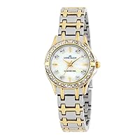 Anne Klein Women's 109157MPTT Diamond and Premium Crystal Accented Two-Tone Bracelet Watch