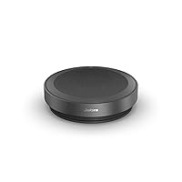 Speak2 75 Wireless Bluetooth Speakerphone - 4 Noise-Cancelling Mics, Full-Range 65mm Portable Speaker and Super-Wideband Audio - Certified for Zoom and Google Meet - Dark Grey,Black