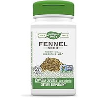 Nature's Way Fennel Seed - Traditional Herbal Digestive Aid* - Gluten Free & Vegan - Non-GMO Verified - 100 Vegan Capsules