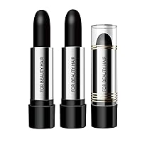 Ofanyia Temporary Hair Color Pencil for Root Up, Non-toxic Cover Gray Hair Touch Up Stick Hair Chalk Lipstick Hair Dye Pen, Instant Root Concealer for Thinning Hair for Women and Men (2Pcs-Black)