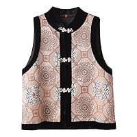 Silk Velvet Waistcoat for Women's Chinese Element Vest 39
