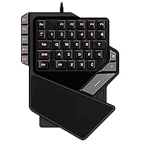 One-Handed Gaming Keyboard RGB Backlit 38-Key Portable Mini Gaming Keyboard Ergonomics
