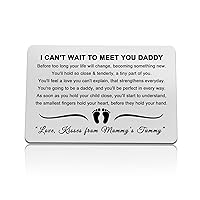 New Dad Gifts Metal Wallet Insert Card Daddy to Be Gifts Pregnancy Baby Announcement Gifts for Husband From Wife New Father to Be Gift First Time Dads Soon to Be Daddy Gifts Christmas Fathers Day Gift