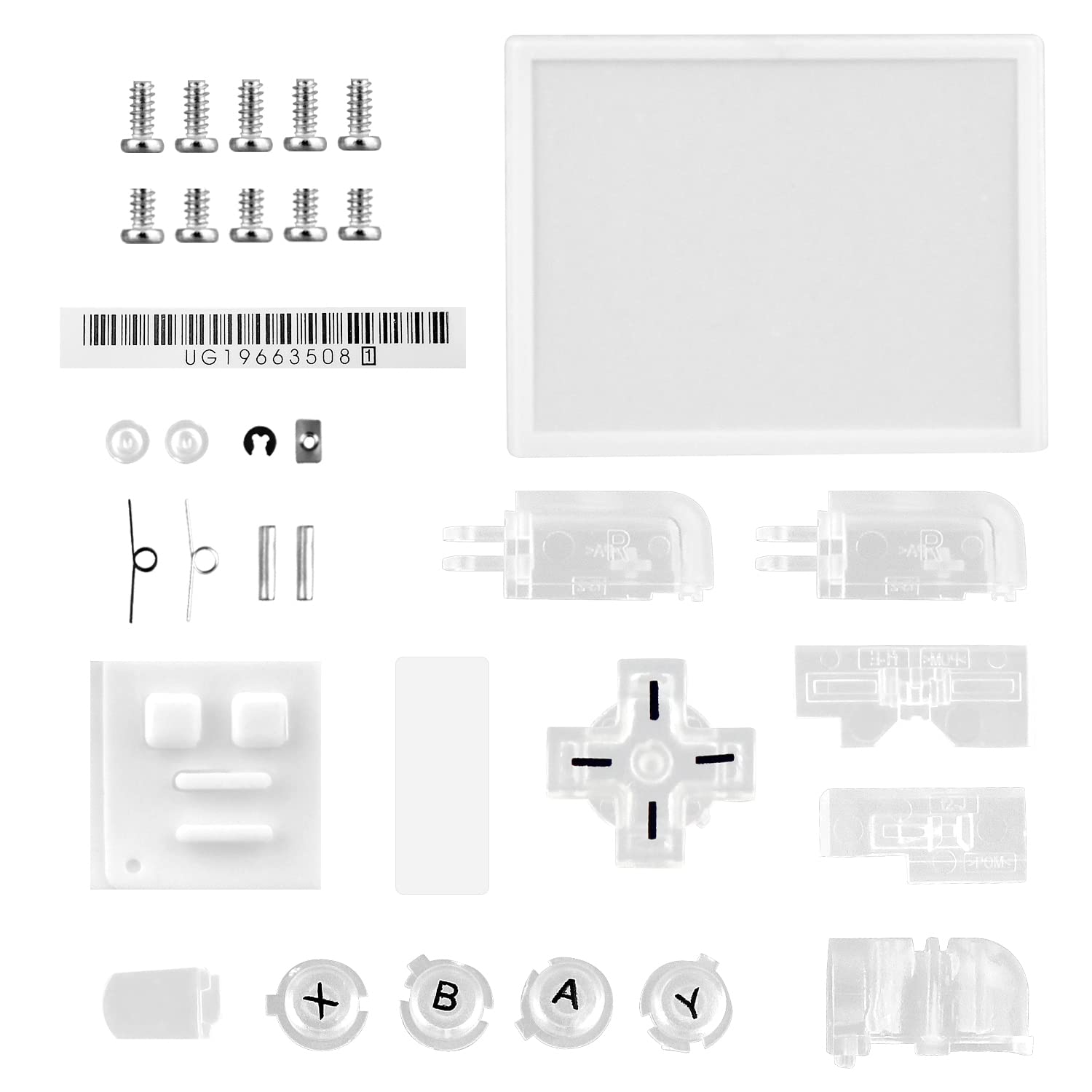 OSTENT Full Repair Parts Replacement Housing Shell Case Kit for Nintendo DS Lite NDSL Color Clear