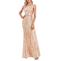Womens Maxi Dress Summer Women's Sexy Sequin Dress Wrap V Neck Ruched Bodycon Spaghetti Straps Cocktail Party