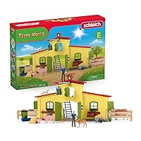 Schleich Farm World Animal Farm Playset with Figurine and Accessories - 92pc Kids Animal Farm Playset with Cow, Horse, Pig, Bull, and Accessories for Boys and Girls, Gift for Kids Age 3+, Yellow
