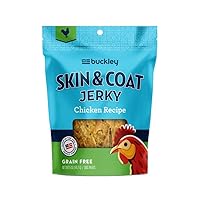 Buckley Functional Skin & Coat Support, Dog Jerky Treats, Chicken, 5 Ounce