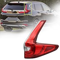 Right Passenger Side Tail Light Assembly LED Fit for 2017-2019 Honda CRV Outer Taillight Rear Lamp Bulb Included