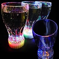 Set of 4 11-oz LED Light-Up Flashing Multi-Color Cola/Juice Party Cups