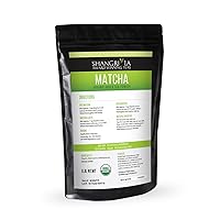 Shangri-La Tea Company Matcha Organic Green Tea Powder, Certified USDA Organic, Gluten Free, Non GMO, Culinary Grade, 1 Lb Bag,