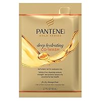 Pantene Pro-V Gold Series Deep Hydrating Co-Wash, 1.7 oz Packet for African American, Ethnic and Curly Hair Care (Pack of 10) (50ml)