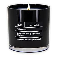 Lulu Candles | Black Opium | Luxury Scented Soy Jar Candle | Hand Poured in The USA | Highly Scented Long Lasting - 9 Oz.