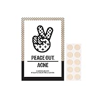 Peace Out Skincare Acne Dots, Hydrocolloid Pimple Patches Help Clear Blemishes Overnight, Fast Acting Anti-Acne Solution (10 dots)