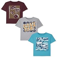 Boys Short Sleeve Graphic T-Shirt 3-Pack, MULTIPORT, Small