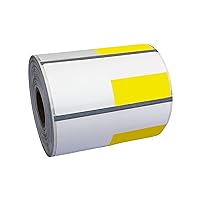 Zebra 2 5/8 x 1 1/8(2.25 x 1.25) inch Direct Thermal Polypropylene Labels 4000D, Yellow(Left Top) Price tag, Direct Thermal Label, 500 Per Roll, 24 Rolls/Box